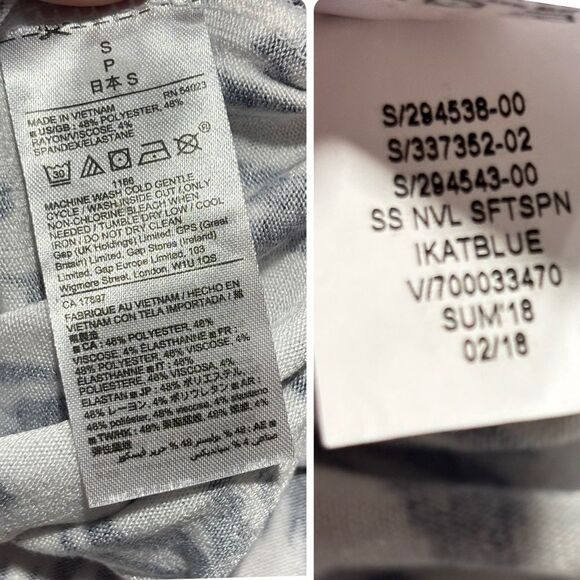 Gap | Women’s White Black Sleeveless Knit Geometric Printed Shirt Blouse Size S - Picture 14 of 16